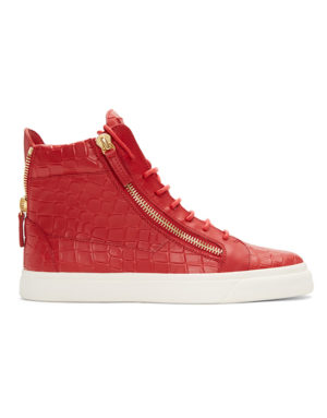 guiseppe zanotti red crocodile