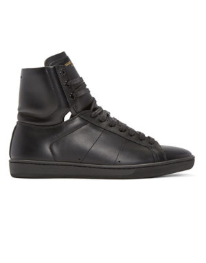 saint lauren leather high top sneaker