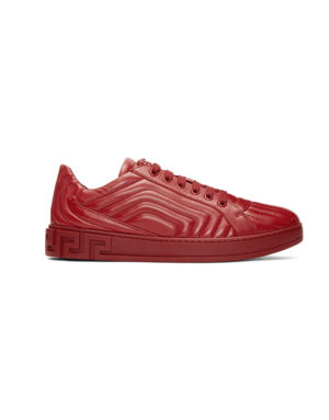 versace red quilted sneaker